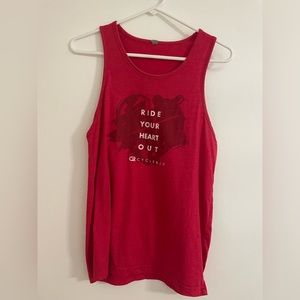 Cyclebar red tank top